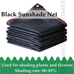 shade plants outdoor UK - Shade 12 Pin Black Sunshade Net Shading Rate 85% Anti-UV HDPE Plant Outdoor Swimming Pool Greenhouse Sun Cooling