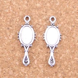 150pcs Antique Silver Plated Bronze Plated devil mirror Charms Pendant DIY Necklace Bracelet Bangle Findings 27*10mm