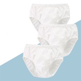 3 Pcs/Lot White Briefs Kids Underwear Solid Color Girls Panties Natural Cotton Teenage Children Panty 1-14Y 210622