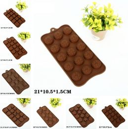 New home Silicone Chocolate Mold Heart Round Pyramid Cartoon Animal Design Silicone Mold 3D Jelly and Candy Mold ZC041