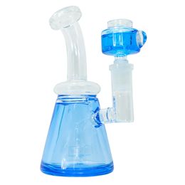Glass Water Pipe Glass Bong Glass Beaker With Metal Bowl Ash Catcher Dab Oil Bubbler Mini Water Bong