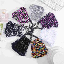 15 Styles Fashion Bling Bling Washable Reusable Mask PM2.5 Face Care Shield Sequins Shiny Colorful Face Cover Anti-dust PM 2.5 Mouth Mask