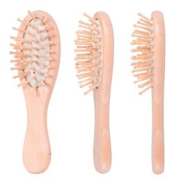 Bamboo Bristles Detangling Wooden Hair Brush Wet or Dry Oval Hairbrush 16*4.5*3cm for Women Men and Kids 481 V2
