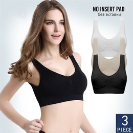 Drop VIP 3pcs Bras For Women Push Up Bralette Seamless Bra Without Pads 211217