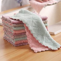 Kitchen Cleaning Wiping Rags Dish Cleaning Cloths Water Absorption Anti-grease Dish Cloth Microfiber Colour Washing Towel Magic DH8758