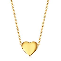 Pendant Necklaces Stainless Steel Heart Necklace For Women Chain Neckalce Female Silvery Jewellery Choker Femme Gifts 2021