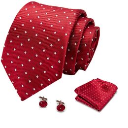 Men Tie Red Polka Dot Wedding Tie For Men Tie Designer Business