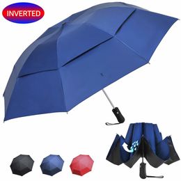 Reverse Folding Automatic Umbrella Inverted Inside Out Sun Rain Women Umbrella 8 Ribs Strong Windproof Women's Umbrellas 210223
