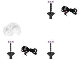 NXY Cockrings Male Chastity Cage Silicone Urethral Sound Electro Stimulator Urethra Sounding Toys for Men Cock Ring Ball Stretcher Testicle 1127