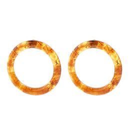 Christmas Jewellery Yellow Acrylic Acetate Hoop Earrings for Women Big Circle Hoops Statement Earring Female Party Jewellery Gifts