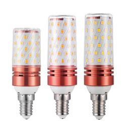 6 قطعة / الوحدة e27 e24 led الذرة لمبة عالية الطاقة 12 واط 16 واط SMD2835 220 فولت 240 فولت شمعة مصباح الثريا الشموع المصابيح ضوء للديكور المنزل d2.5