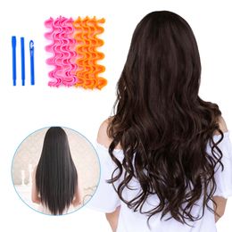 12PCS Hair wave Curler No Harm To Hair DIY Curl Rollers Portable Hairstyle Sticks 30CM 50cm Durable Curling Hair-Styling Tools