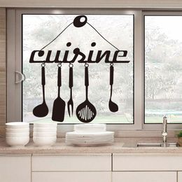 Wall Stickers Art Mural Kitchen Poster Original Fashion Home Decoration Painting Sticker Cooking Tools Carving Decal