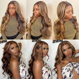 Body Wave Remy Baby Hair Pre Plucked Human Hair Wig Colored Human Hair Wigs T Remy