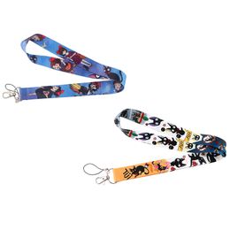 10pcs/lot J2525 Creative Anime cosplay Lanyard Keychain Lanyards for key Badge Mobile Phone Rope Neck Straps Accessories Gifts