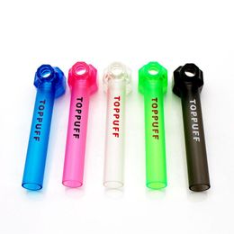 Toppuff Portable Water Bong Top Puff Glass Pipe For Tobacco Plastic Oil Burner Hand Pipe Smoking Dab Oil Rig