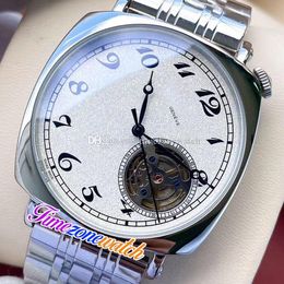 40mm Historiques American 1921 82035 Automatic Mens Watch White Tourbillon Dial Stainless Steel Bracelet Watches Timezonewatch E130b6.