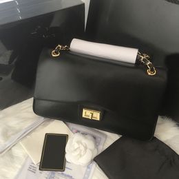 Top women handbags brand luxury Designers Bags 2021 leather gold chain crossbody clutch 25cm black wallet skin lamb shoulder purse pink flap