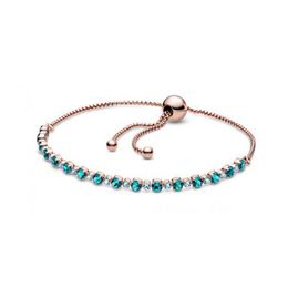 NEW 2021 100% 925 Sterling Silver Green Diamond Bracelet Fit DIY Original Fshion Jewellery Gift 123456