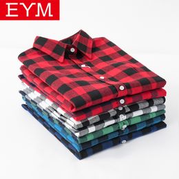 Classic Women Plaid Shirt New Fashion Plus Size Blouses Cotton Female Casual Office Style Long Sleeve Blouse Tops Blusas 210225