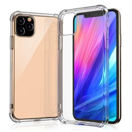 Soft TPU Transparent Clear Phone Case Protect Cover Shockproof Cases For iPhone 13 11 12 pro max 7 8 X XS For samsung note10 S10