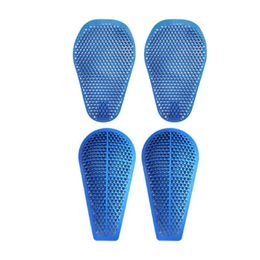 Motorcycle Armor Lengthened CE Insert Knee Hip Protector Pads Pants Replacement Silica Gel (2 X Pads+2 Pads)
