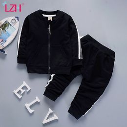 LZH Infant Clothing 2021 New Autumn Winter Casual Girl Suit For Baby Boys Jacket Pant Outfits 2pcs Set Kids Clothes 210309