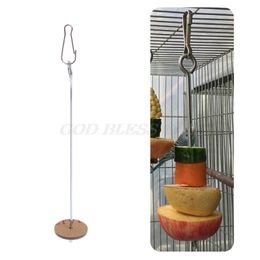 Other Bird Supplies High Quality Pet Parrots Birds Food Holder Support Stainless Steel Fruit Spear Stick Skewer Drop