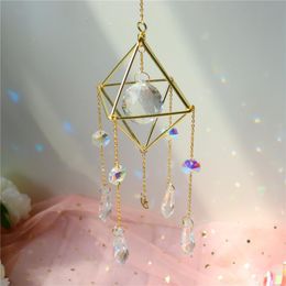 Decorative Objects & Figurines Crystal Windchimes Star Room Decor Handmade Sun Light Catcher Garden Window Wedding Curtain Chandelier Home W