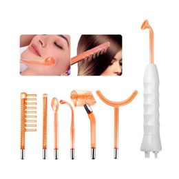 portable high frequency skin therapy wand machine 7 in 1 for facial care home use