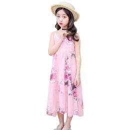 Dress Girl Floral Girls Beach Kids Casual Style For Children Summer Children's Costumes 6 8 10 12 14 210528