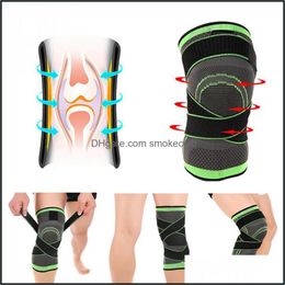 Elbow & Knee Pads Sports Safety Athletic Outdoor As Outdoors 1Pc Protective Pad Support Professional Breathable Bandage Brace Basketball Ten