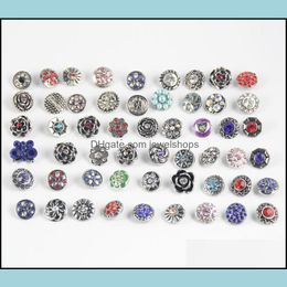 Charm Bracelets Jewellery 50Pcs/Lots 12Mm Snap Button Mixed Style Diy Interchangeable Chunk Fit Noosa Ginger Drop Delivery 2021 Ctkvu