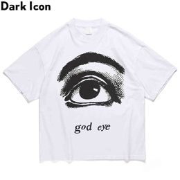 God Eye Simple Style Men's T-shirt Summer Oversized Tshirts for Man Streetwear Clothing 210603