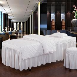 massage sheets UK - Bedding Sets Fashion Luxury Beautiful Beauty Salon Massage Spa Use Coral Velvet Duvet Cover Bed Skirt Thicken Sheet Quilt