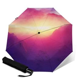 Parapluies à vent pliant parapluie Personnalisé Personnalisé Parasol Mountain et Sun Sun Patio automatisé pour les filles