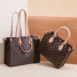 Сумки для покупок дизайнер женская сумочка США EUR Trend мода классический коричневый покер цветок печати плеча кронвор сумка LL101300