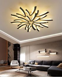 Led ceiling light for living room bedroom White/Black Simple Plafond lamp home lighting fixtures AC90-260V