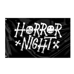 Horror Night 3' x 5'ft Flags Outdoor Celebration Banners 100D Polyester High Quality With Brass Grommets