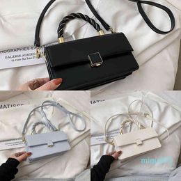 Fashion Bag Tote Simple Solid Colour Pu Leather Crossbody s for Women Branded Shoulder Trending Luxury handbag