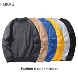 FGKKS Fashion Brand Men Hoodie Autumn Male Solid Colour Sweatshirts Hoodies Men's Hip Hop Pullover Hoodies EU Size 201113