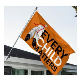 Every Child Matters 3x5ft Flags 100D Polyester Banners Indoor Outdoor Vivid Colour High Quality With Two Brass Grommets