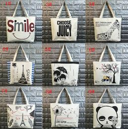tote bag girls lady shopping pouch creative single shoulder bag cotton canvas tote foldable fashion storage bag student school bags