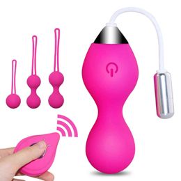 NXY Eggs Safe Silicone Vagina Balls Vibrator Kegel Ben Wa Tighten Exercise Machine Geisha Intimate Sex Toy for Women 1124