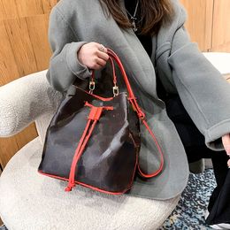 Fashion Luxury Designer Womens Drawstring Bucket Bags Totes Purse Wallets Backpacks Genuine Leather lady Messenger Bag
