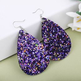 Designer-Hollow Out Waterdrop PU Leather Teardrop Earrings Long Drop Lip Sequin Cheap Heart Earring Jewelry Accessories Gifts for Women