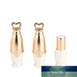 Storage Bottles & Jars 12.1mm Empty Lipstick Tube White Bottle With Gold Lip Elegant Cosmetic Packaging Contianers Round Plastic 30/50pcs1