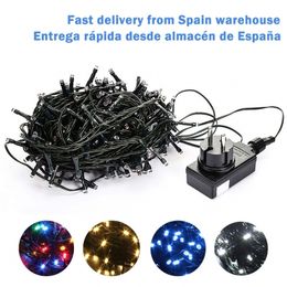 10M 20M 30M 100M Waterproof LED Fairy String Lights Garland Christmas Party Wedding Xmas Holiday Lights Outdoor Home Decoration Y201020