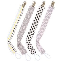 4pcs/set Baby Pacifier Clips Chain Cotton Dummy Holder Chupetas Soother Strap Nipple For Infant Baby Feeding