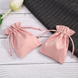 Gift Wrap 10pcs Suede Fabric Jewellery Drawstring Bag Wedding Candy Packing Pouches Christmas Party Decor Cosmetic Beads Storage Bags